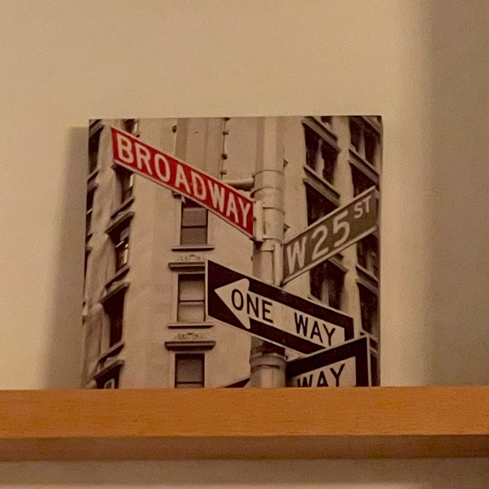 NYC black and white canvas decor